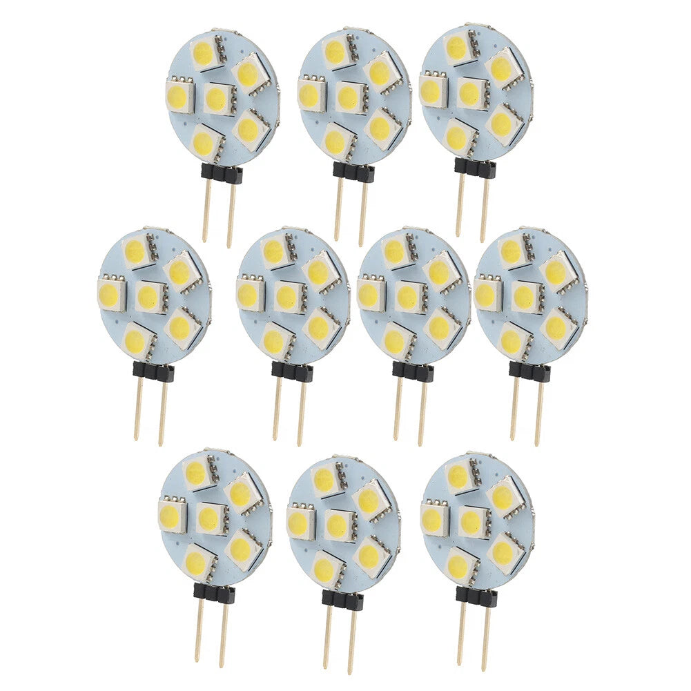 10 x DC12V G4 5050 SMD 6 LED Bulb Lamp for Car
