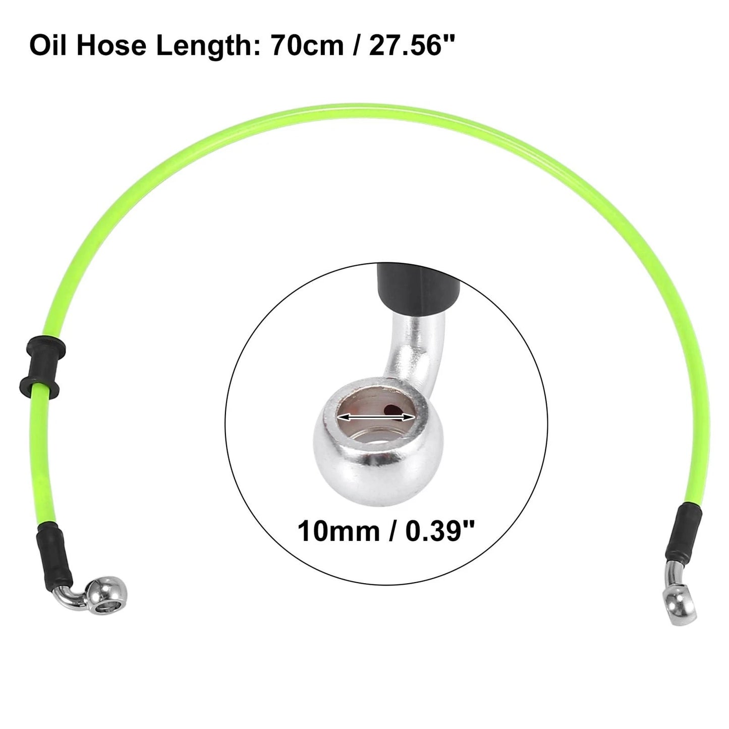 Universal / 70cm 27.56" / Brake Clutch Oil Hose Line Pipe Hydraulic Green for Motorcycle