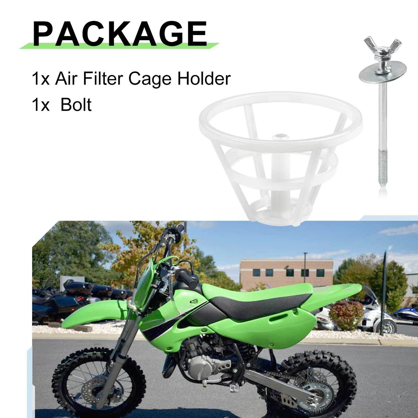 Air Filter Cage Holder + Bolt for KAWASAKI KX100 (1995-2013)