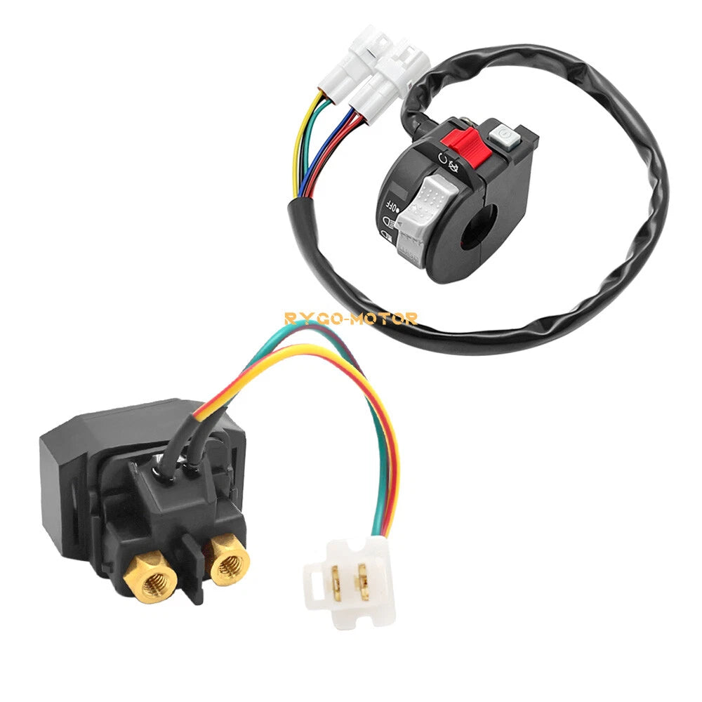 2 x Start Stop Switch & Starter Solenoid Relay for Yamaha Warrior 350 Grizzly 125