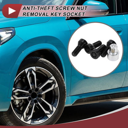 Set Wheel Lock Lug Nut Anti-theft Key Socket M14��1.25 Bolt for BMW
