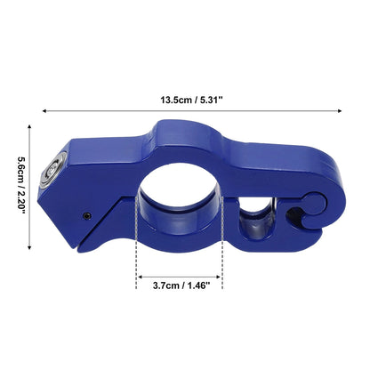Grip Lock Set for Motorcycle Handlebar Throttle Anti-Theft Blue