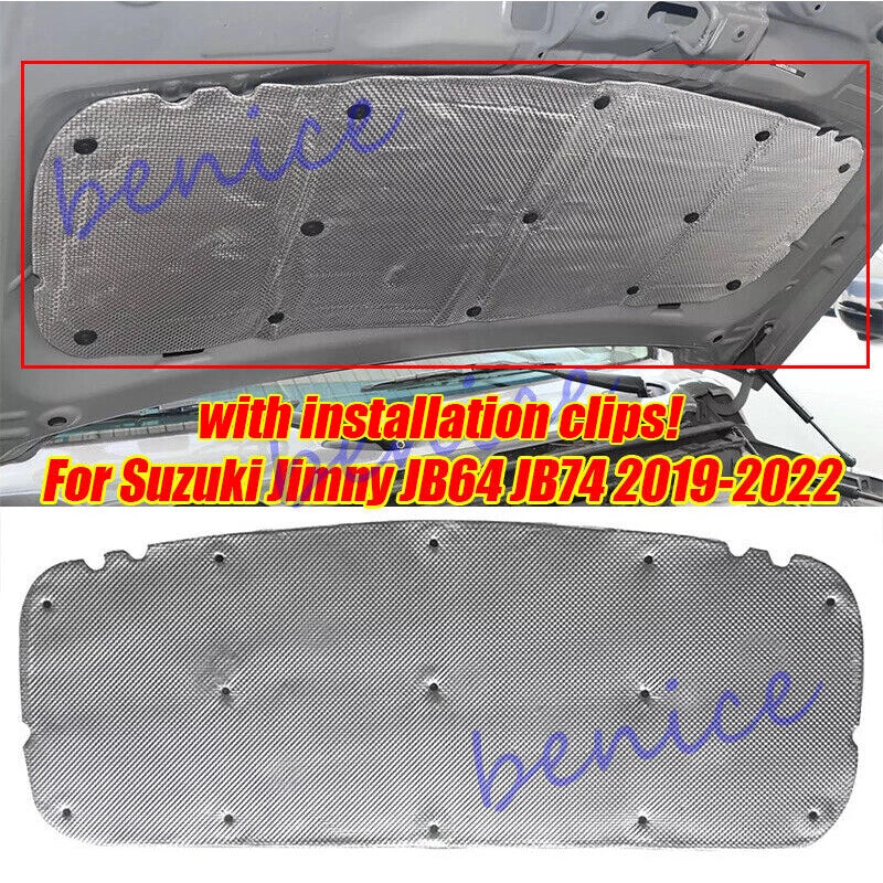Front Engine Hood Sound Insulation Cotton for Suzuki Jimny JB64 JB74 (2019–2022)
