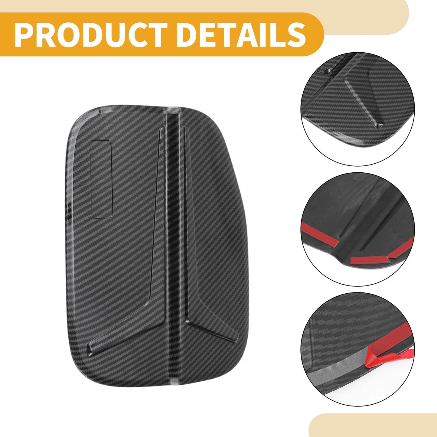 Fuel Tank Door Cap for Honda Accord (2023-2025) Carbon Fiber Black