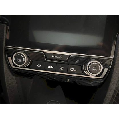 Carbon Fiber Center Console A/C Switch Cover Trim for Honda Civic (2016-2021)
