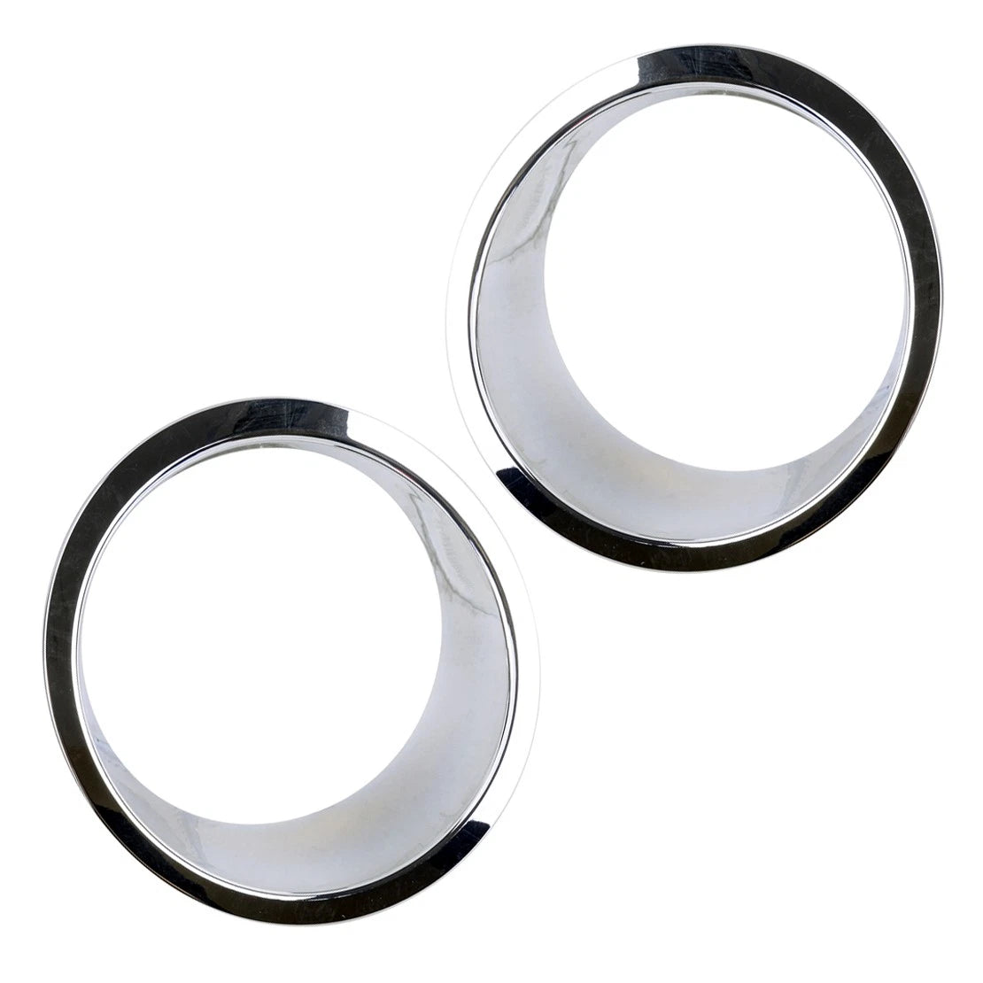 2 x Silver Headlight Ring Covers for Jeep Wrangler JK JKU (2007-2018)