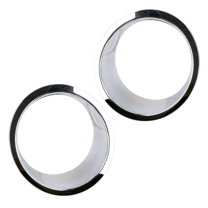 2 x Silver Headlight Ring Covers for Jeep Wrangler JK JKU (2007-2018)