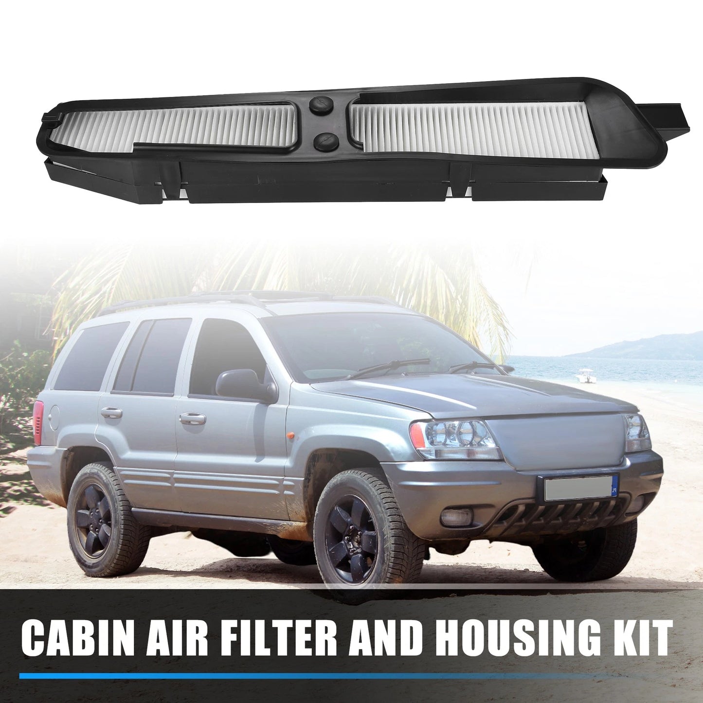 Car Cabin Air Filter & Housing Kit for Jeep Grand Cherokee (2011-2020)