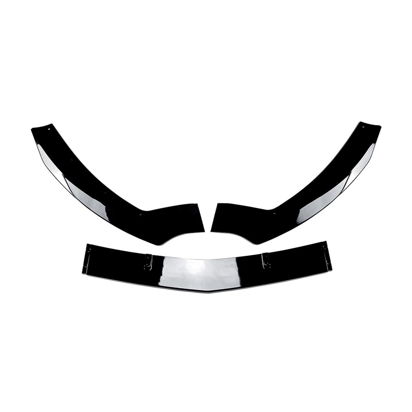 Gloss Black Front Spoiler Lip Splitter Kit for Benz CLA Class C117 (2016-2019)