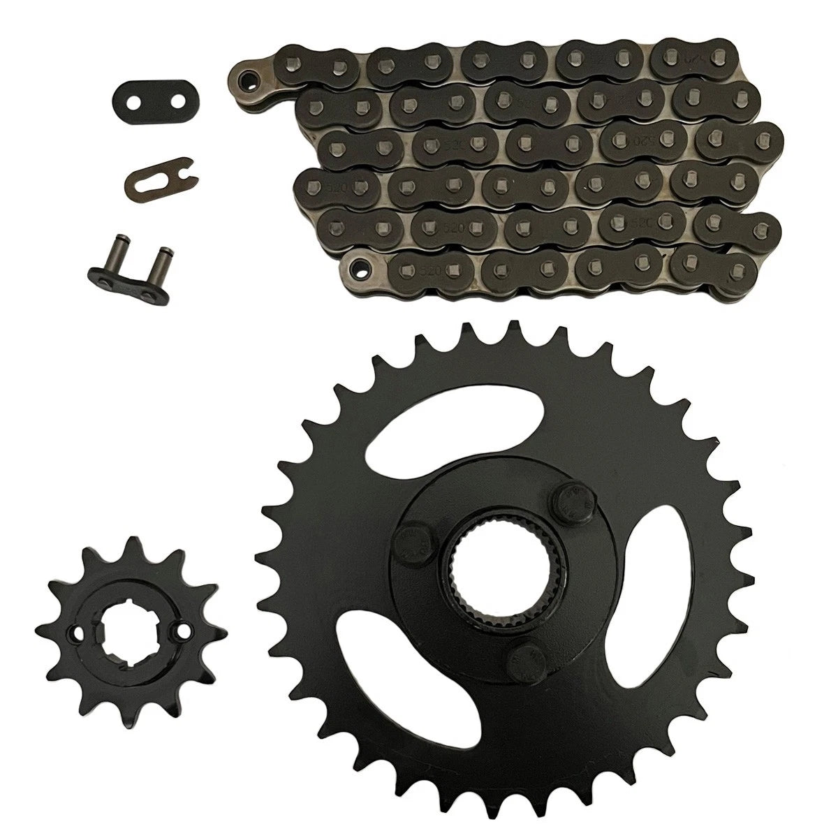2 x Drive Chain & 12/32 Sprockets for Polaris RZR 170 (2009-2016)