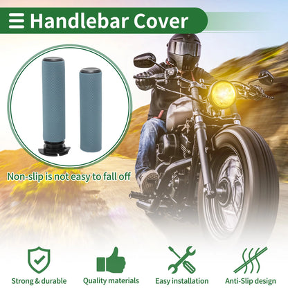 7/8" 22mm Hand Grips TPU Blue for Motorcycle