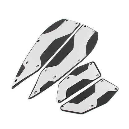 Silver Aluminum Floorboard Foot Pedals for Yamaha XMAX 250 300 400 (2017-2023)