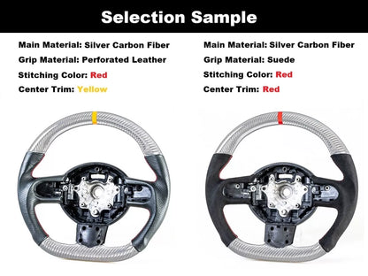 Silver Carbon Steering Wheel for BMW F20 F21 F22 F23 F30 F31 F34 F35 (2012-2020)