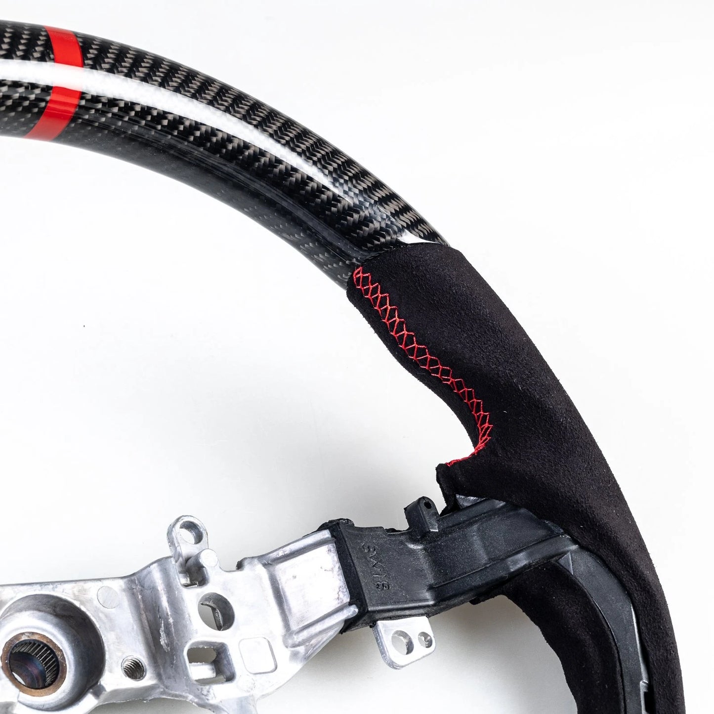 Steering Wheel Suede Red for Suzuki Swift (2018-2021)