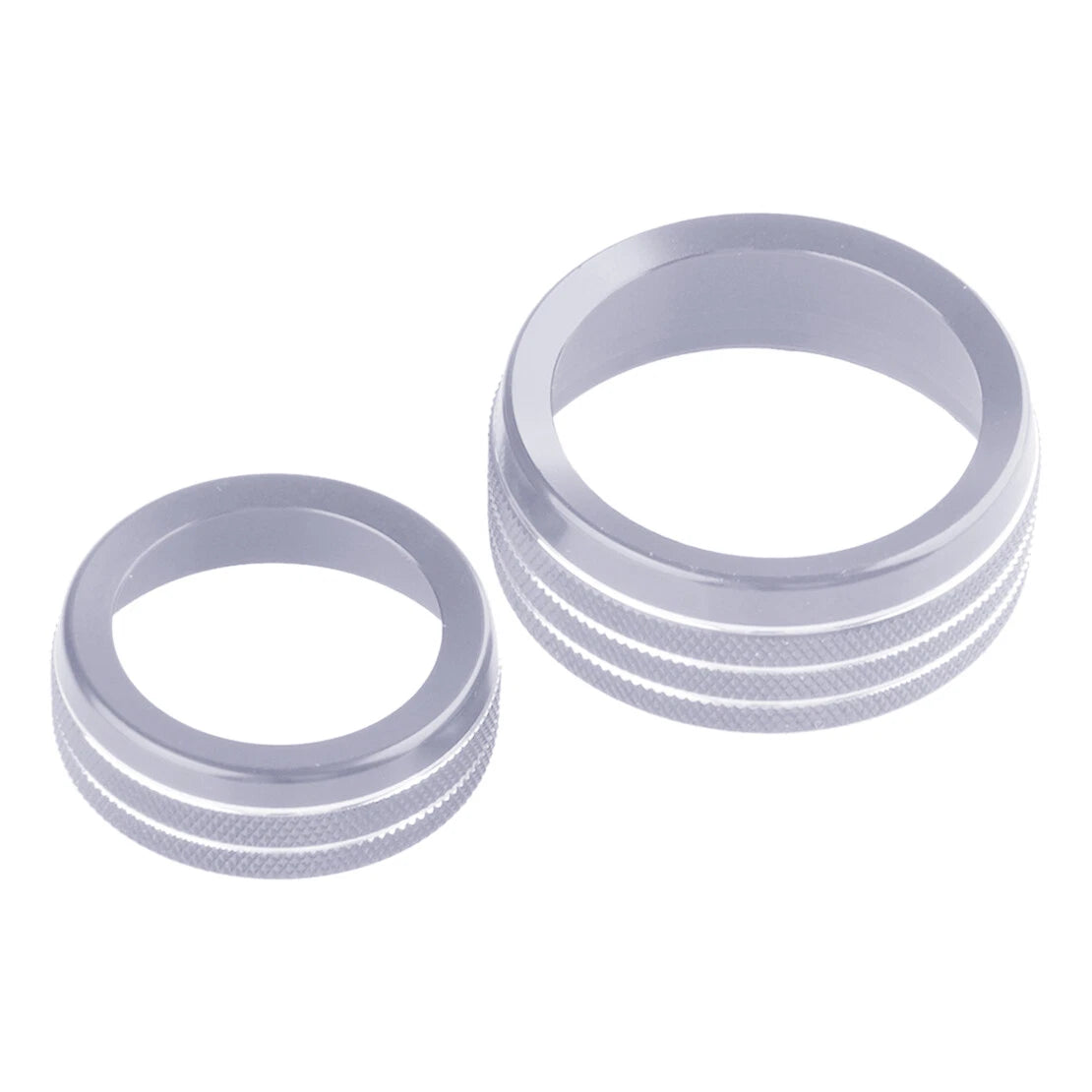 3 x Silver AC Radio Switch Trim Ring Knob Covers for Dodge Durango (2014-2020)