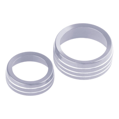 3 x Silver AC Radio Switch Trim Ring Knob Covers for Dodge Durango (2014-2020)