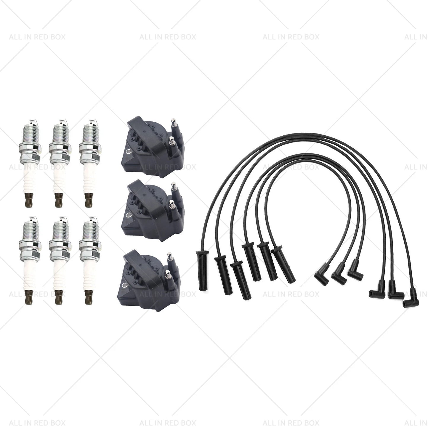 3 x Ignition Coils + 6 x Leads for Holden Statesman Commodore (1993-2006)