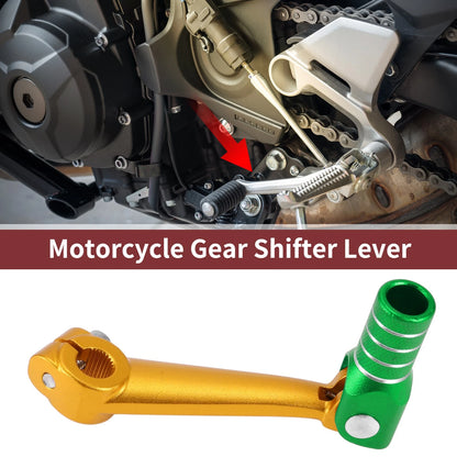 Folding Motorcycle Gear Shifter Lever Gold Tone Green Silver Tone for Bosuer M5