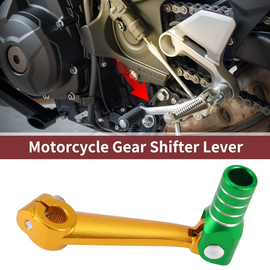 Folding Motorcycle Gear Shifter Lever Gold Tone Green Silver Tone for Bosuer M5