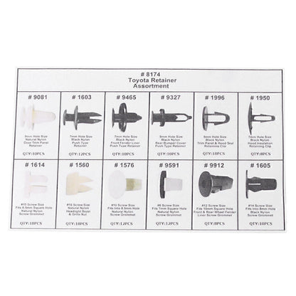 146pcs Fender Fastener Clips for Toyota (Various Years)