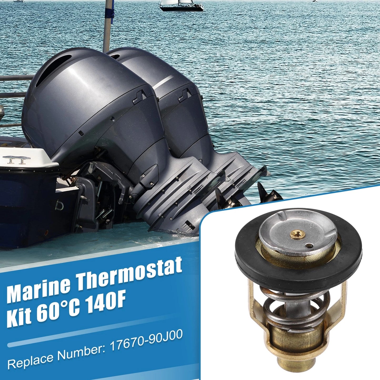 Marine Thermostat 60C 140F with Seal for Suzuki Outboard Yamaha Outboard