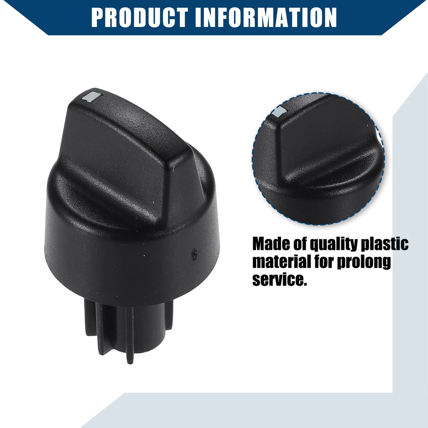 Air Conditioner Switch Knob for Ford E150 E250 (1993-1996) Plastic Black