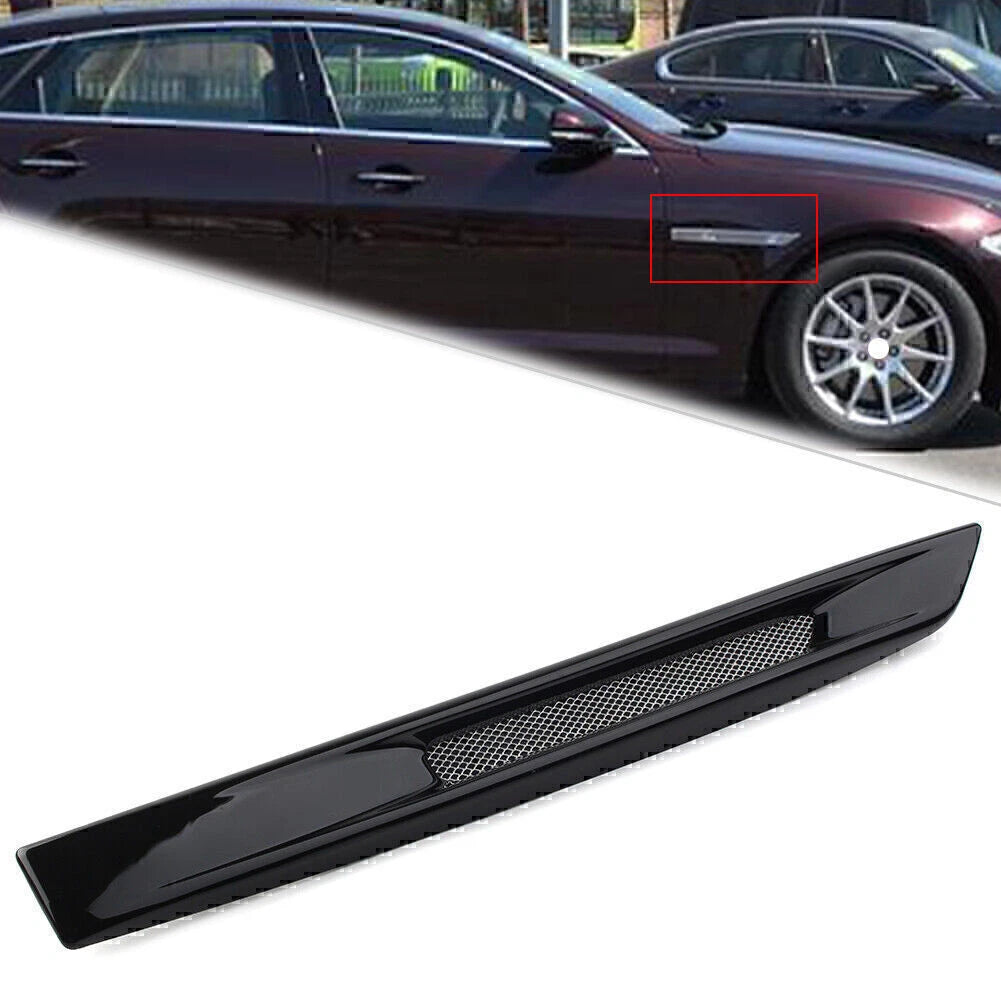 Gloss Black Front Right Fender Air Vent Grille for Jaguar XJ (2010-2019)