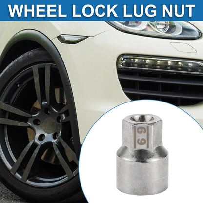 Wheel Lock Lugnut 9/10" Anti-theft Key Socket for Porsche