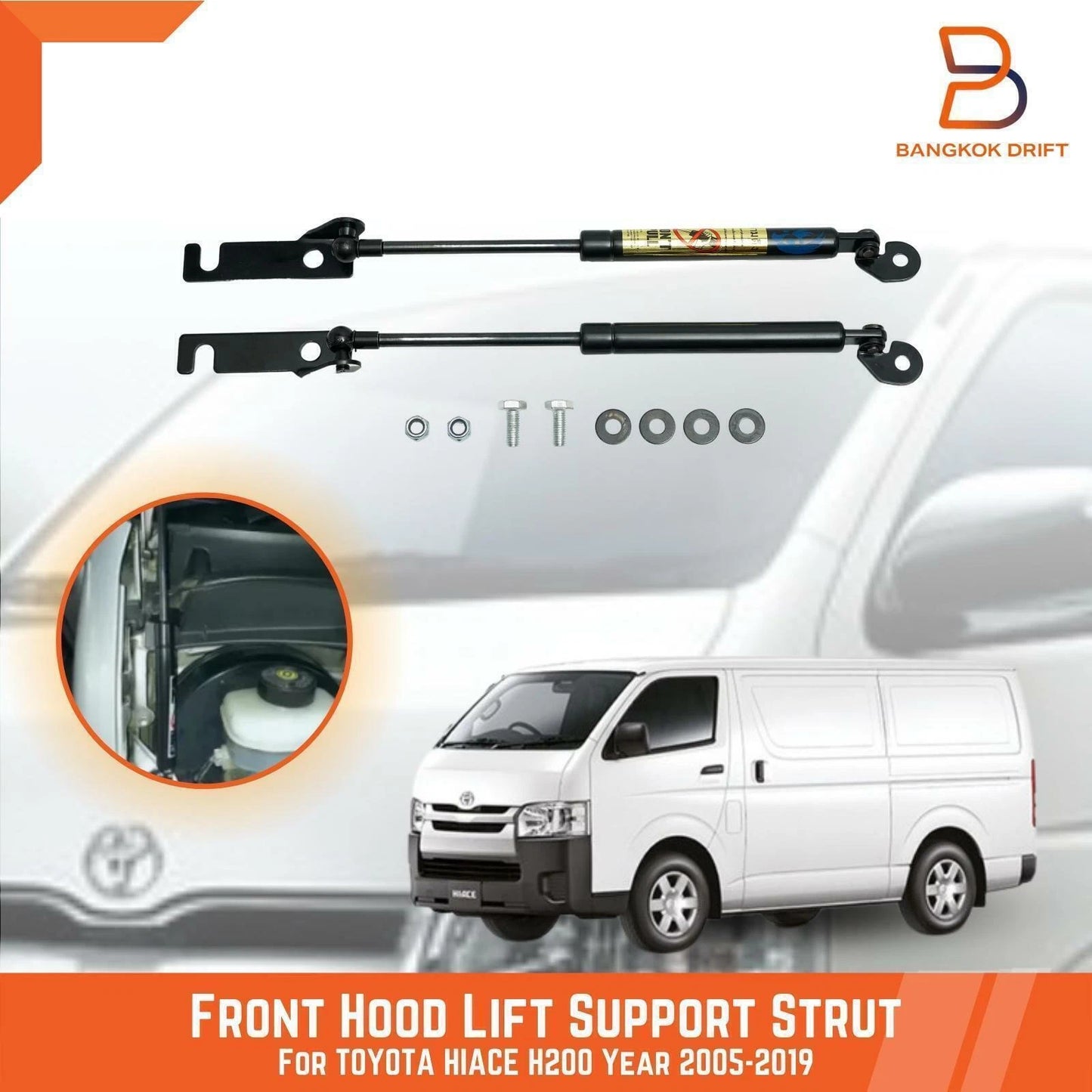 Hood Lift Support Gas Strut for Toyota Hiace Commuter H200 (2005-2019)