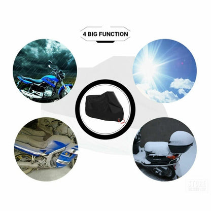 Folding Cover for Motorcycle Scooter - Black Waterproof (F3)