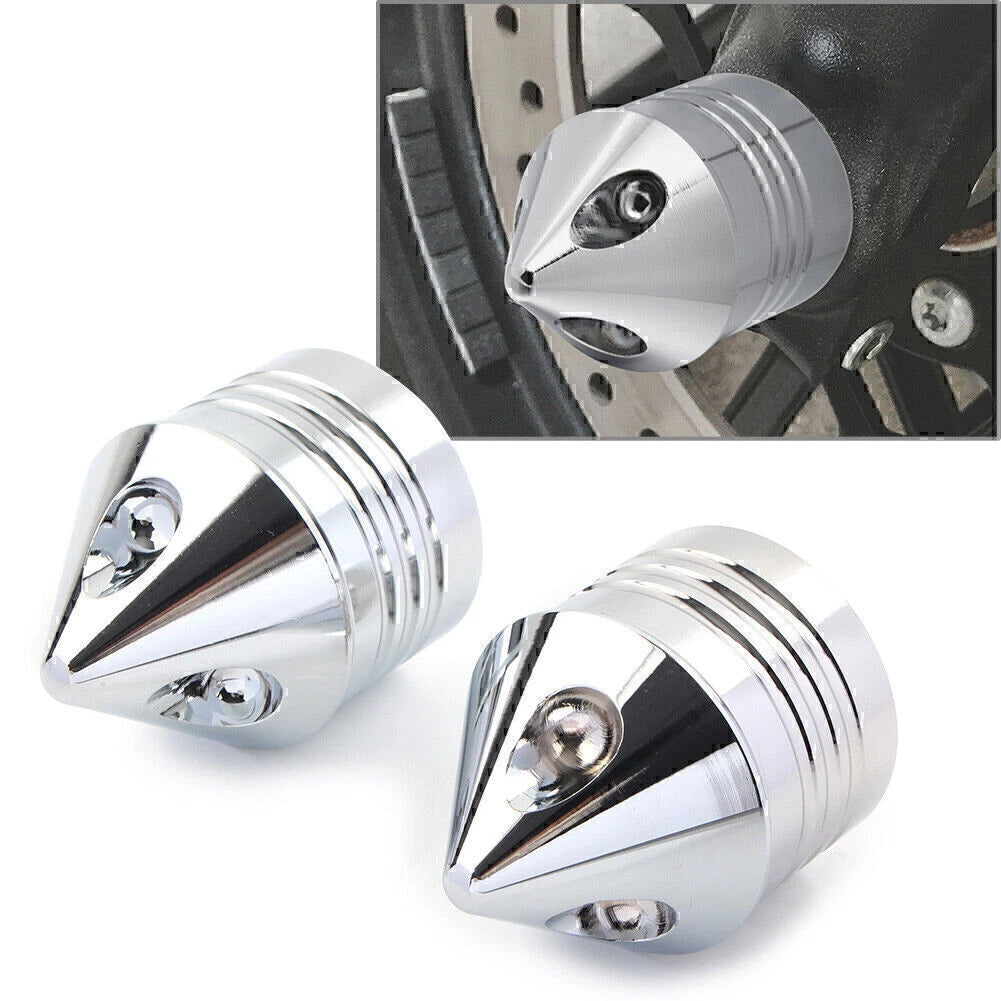 CNC Thick Cut Front Axle Cap Nut Cover for Harley Electra Glide Sportster