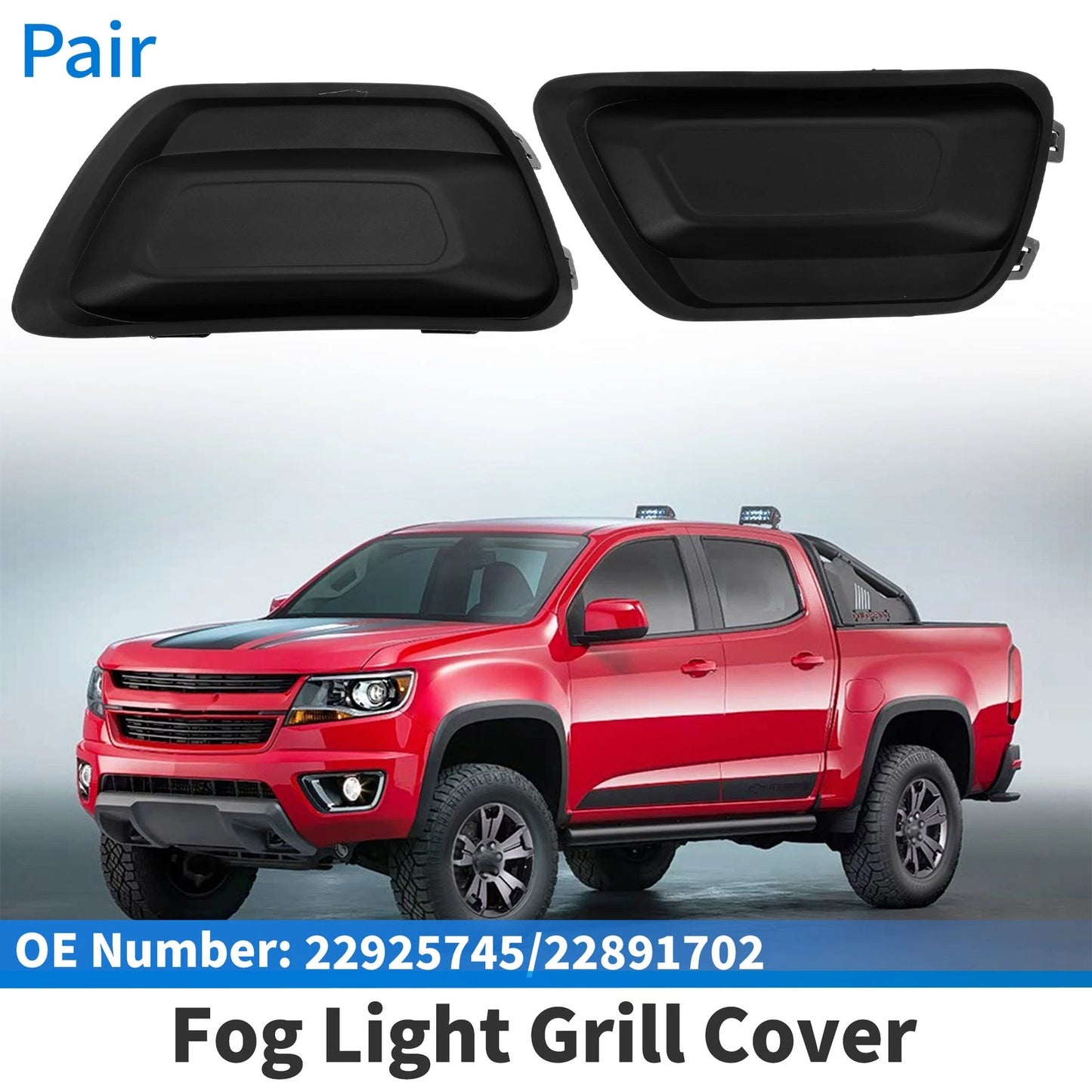 Front Left Front Right Fog Light Grill for Chevrolet Colorado (2017 - 2020)