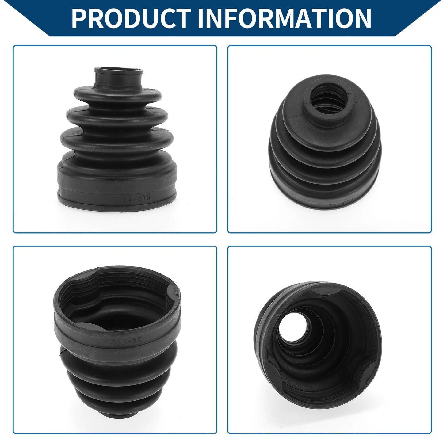 Inner CV Joint Boot Kit w/ Clamps for Jeep Compass (2008-2014, 2016-2017)