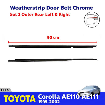 Weatherstrip Door Belt Out RL+RR CH Fits Toyota Corolla AE110 AE111 1995-02 D06