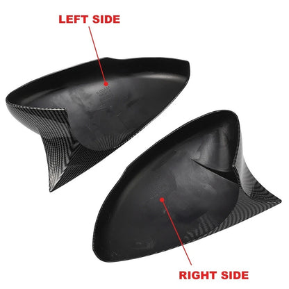 2 x Carbon Fiber Rearview Side Mirror Cover Cap for Ford Mustang Mach-E (2021–2024)