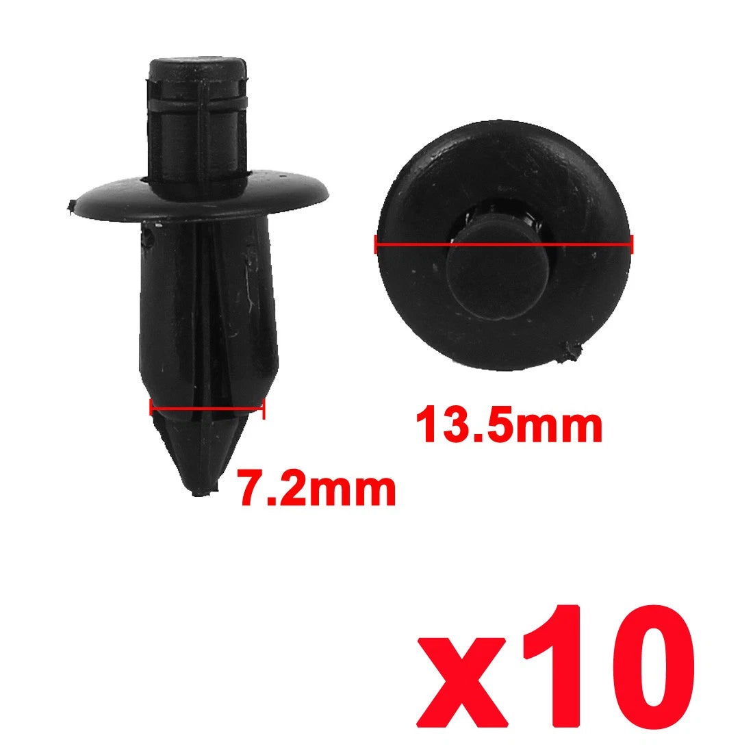 Rivets Fastener 50 Pcs Car Bumper Black Plastic for Toyota Lexus