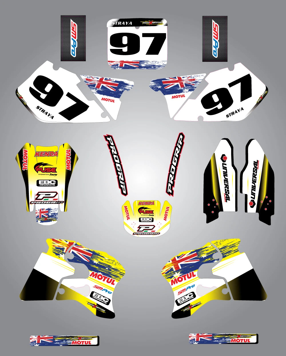 Custom Graphic Kit - AUSSIE PRIDE for Suzuki RM 125 250 (1996-1998)
