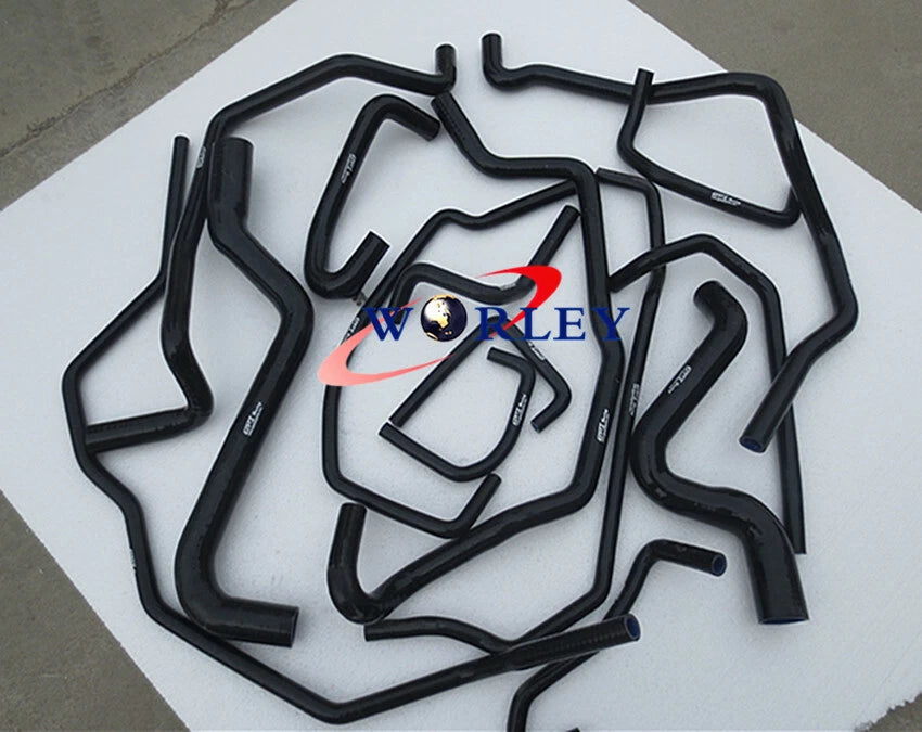 15PC Black Silicone Water/Coolant Hose for Renault 5 R5 GT Turbo (1988-1991)