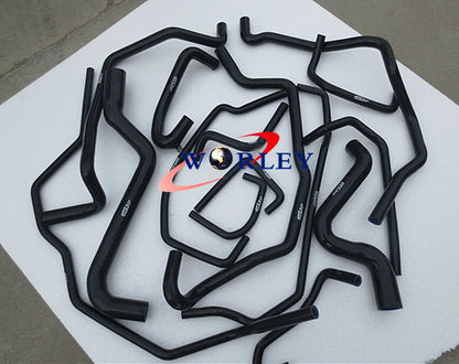 15PC Black Silicone Water/Coolant Hose for Renault 5 R5 GT Turbo (1988-1991)