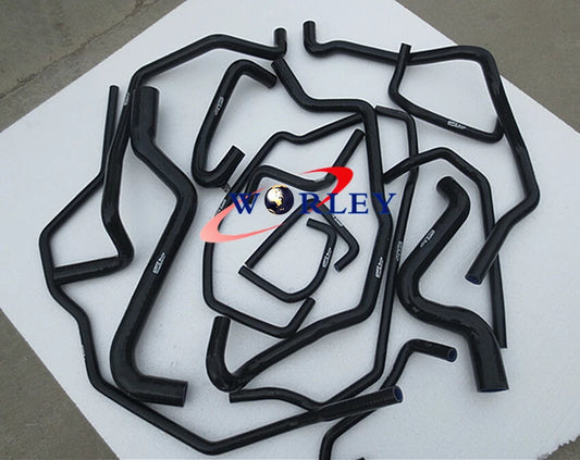 15PC Black Silicone Water/Coolant Hose for Renault 5 R5 GT Turbo (1988-1991)