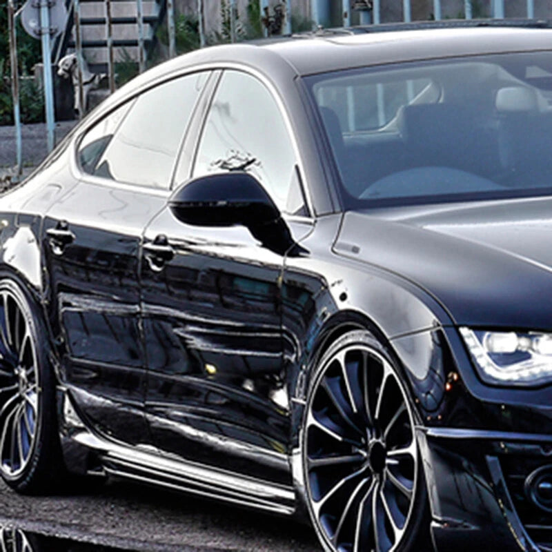 2 x Gloss Black Mirror Cover Caps for AUDI A7 S7 RS7 (2010-2017)