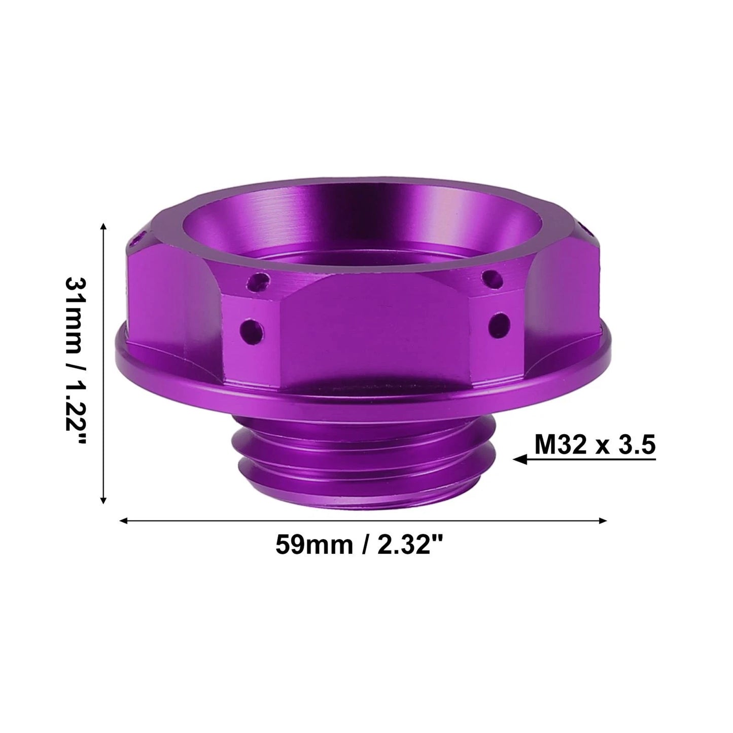 Purple Gas Engine Oil Filler Cap Cover for Subaru Impreza Outback Legacy