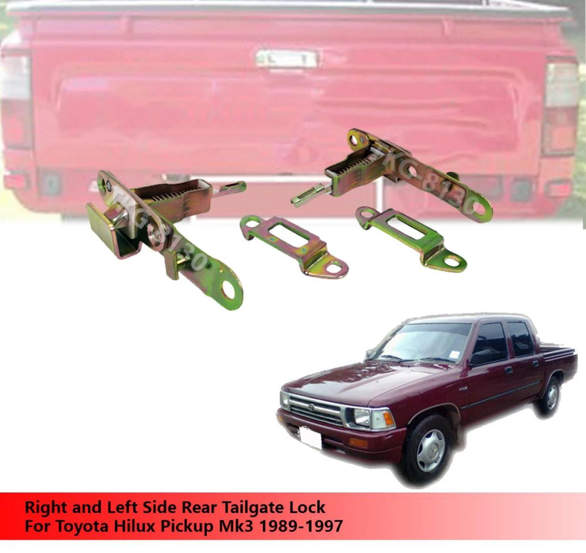 Tailgate Lock Latch for Toyota Hilux MK3 LN85 (1989-1997)