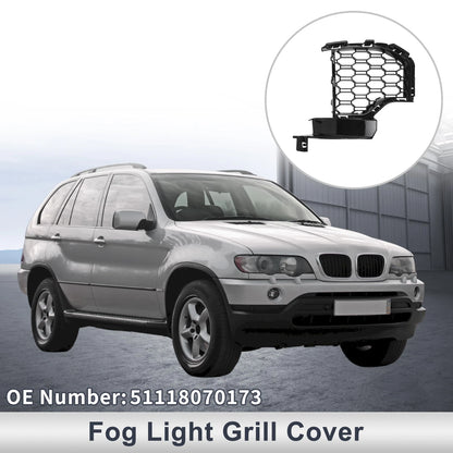 1x Front Left Fog Light Grill for BMW X5 Black (2019-2022)