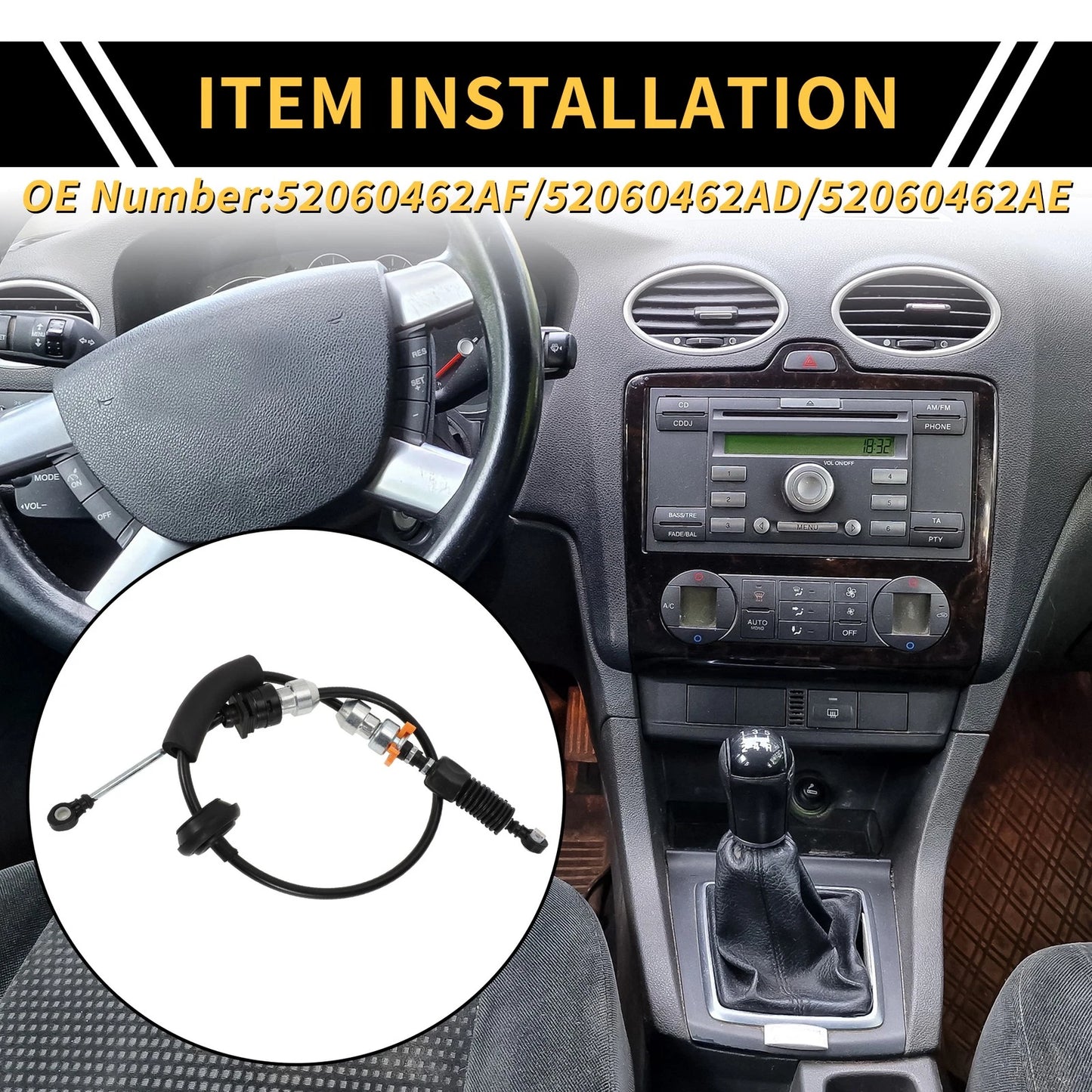 Auto Transmission Gear Shifter Cable for Jeep Wrangler (2007-2018)