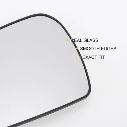 Left Side Heated White Mirror Glass for KIA Ceed (2012-2018)