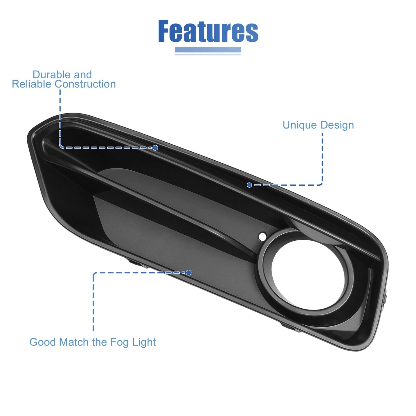Left Fog Light Mesh Grille for BMW 1 Series F20 F21 Sport (2015-2018)