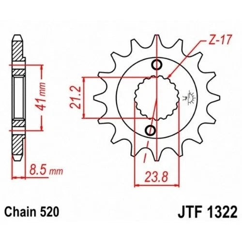 13-Tooth Front Sprocket JT Sprockets for Honda TRX400EX Sportrax (1999–2004)