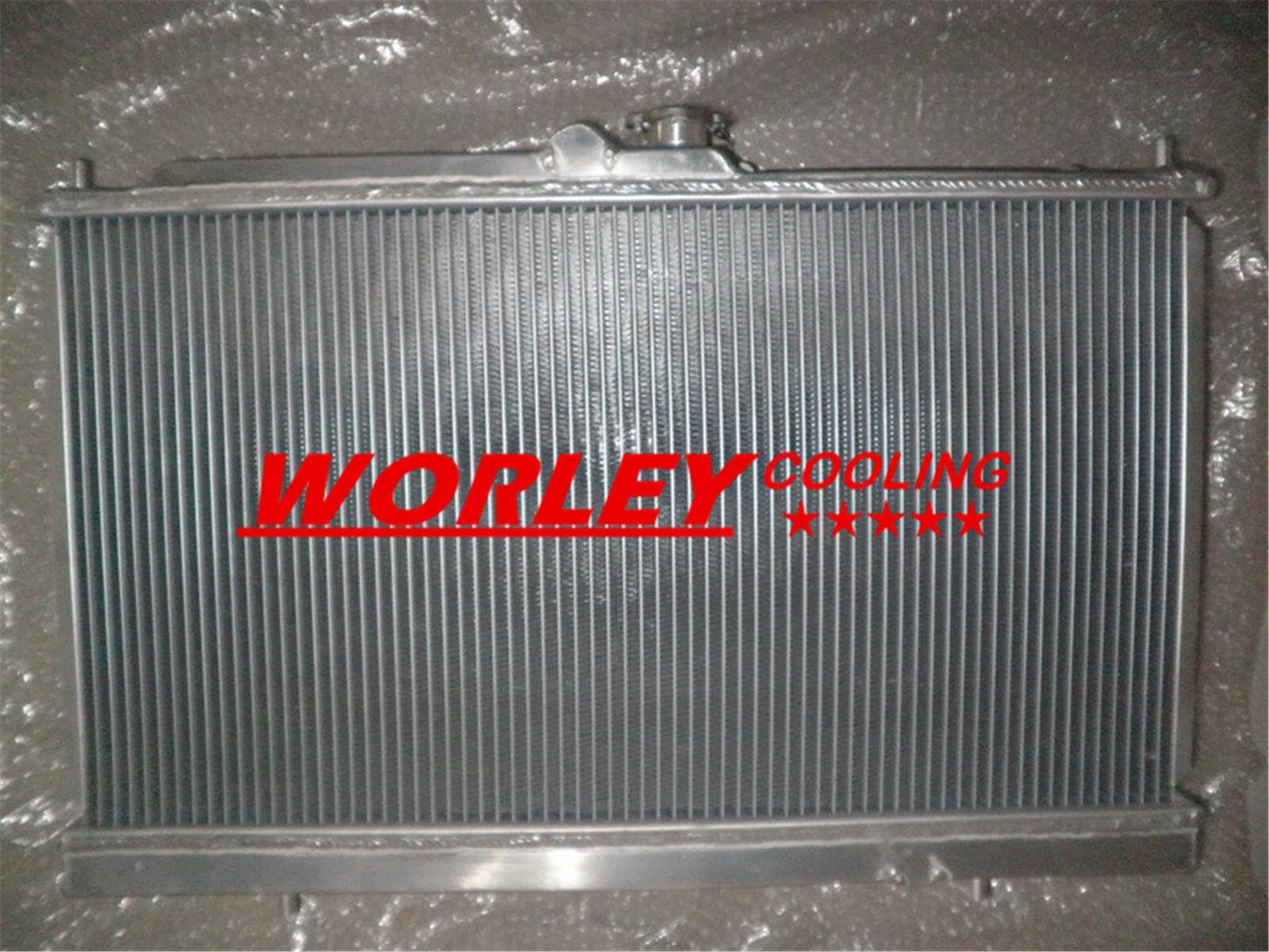 2 x core aluminum radiator for Mitsubishi EVO 7 8 9 2.0 MT (2001-2007)