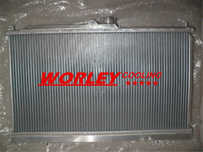 2 x core aluminum radiator for Mitsubishi EVO 7 8 9 2.0 MT (2001-2007)